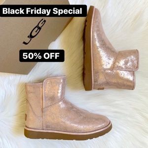 UGG Rose Gold Abree Mini Stardust Boots...not new but good condition